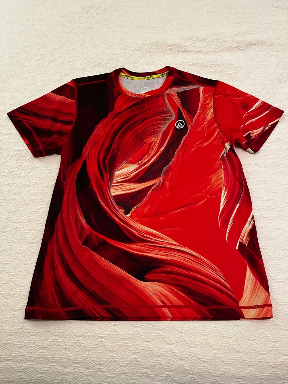 INKnBURN Men’s Red Sandstone Short Sleeve Tech Shirt (size Large)